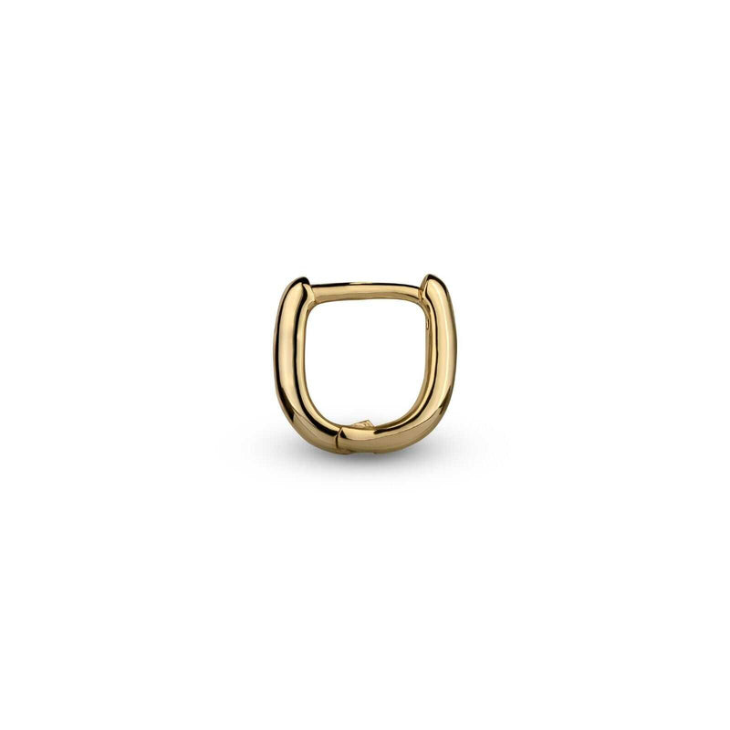 Gold Huggie Earrings in 14K gold and 925 sterling silver with a 10mm round design.