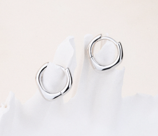 925 Sterling Silver Huggie Hoop Earrings for Women, Gold-Plated Small Jewelry Gift.
