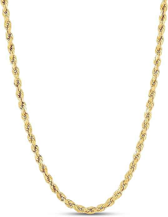14K Gold 925 Sterling Silver Rope Chains