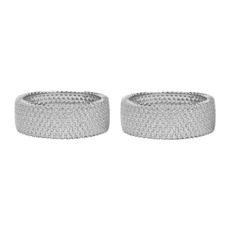 Eternity Band - 925 Sterling Silver Iced Hip Hop Men's Ring
