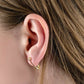 Pin 925 sterling silver earrings with 14K gold plated modern geometric design.