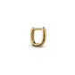Gold huggie earrings in 14K gold and 925 sterling silver, 10mm round.