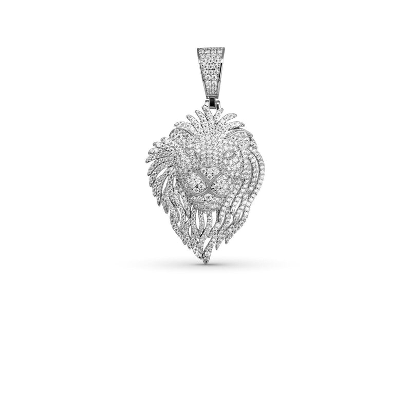 Moissanite Lion Head Iced Pendant