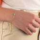 Sterling silver cross Jesus bracelet 925, classic religious design with 18K gold plating for women.