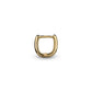 Gold huggie earrings in 14K gold and 925 sterling silver, 10mm round design.