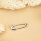 Modern geometric 925 sterling silver safety pin earring, 14K gold plated.