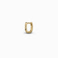 Gold Huggie Earrings in 14K gold and 925 sterling silver, round 10mm design, by Morf Jewelry.