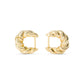 Twisted Croissant Hoop Earrings with 14K Gold Finish