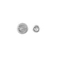 Round nugget earrings in solid 925 sterling silver with rhodium plating.