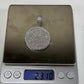 Real Solid 925 Sterling Silver CZ Iced Round Hip Hop Dog Tag Medallion Pendant Necklace