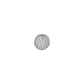 Round nugget earrings in solid 925 sterling silver with cubic zirconia stones and rhodium plating.