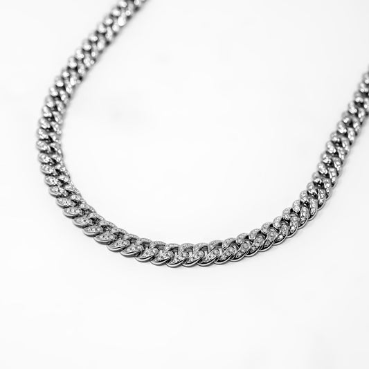 6MM Iced Moissanite Miami Link Chain