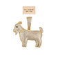 Gold-plated GOAT pendant in sterling silver with rhinestone detailing.