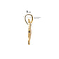 GOAT Pendant in gold plating, side view, fits chains up to 6mm.
