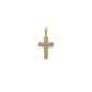 14K gold finish iced CZ cross crucifix pendant with sterling silver.