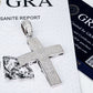 2" Moissanite Cross Pendant in 925 Sterling Silver with D VVS1 Round Stones, Hip Hop Religious Jewelry.