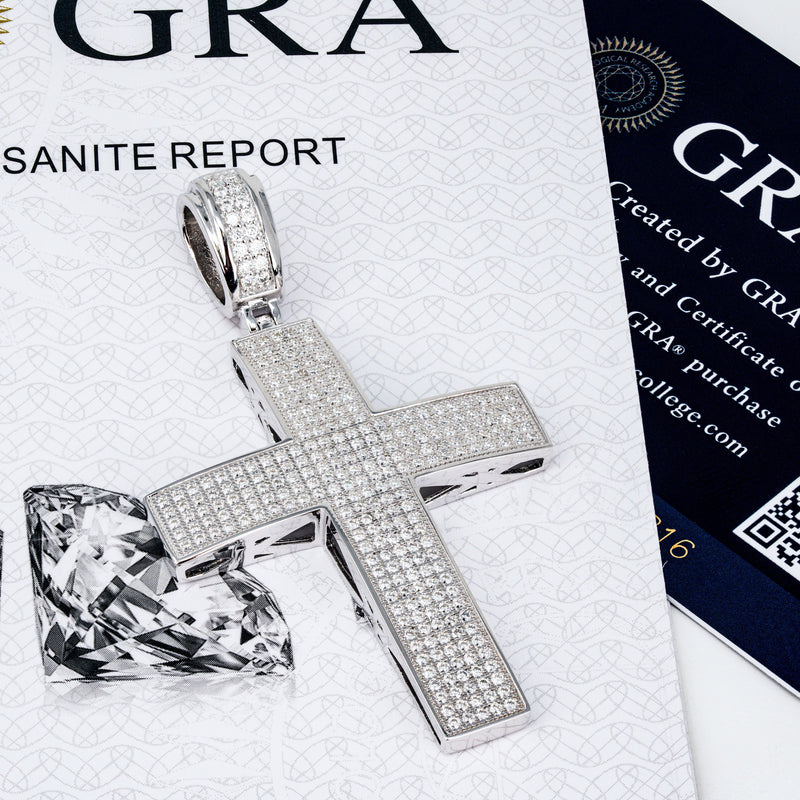 2" Moissanite Cross Pendant