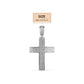 2" Moissanite Cross Pendant in 925 Sterling Silver with Round-Cut Stones