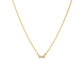 Baguette Sparkle Necklace in 925 Sterling Silver with clear CZ pendant on adjustable cable chain.