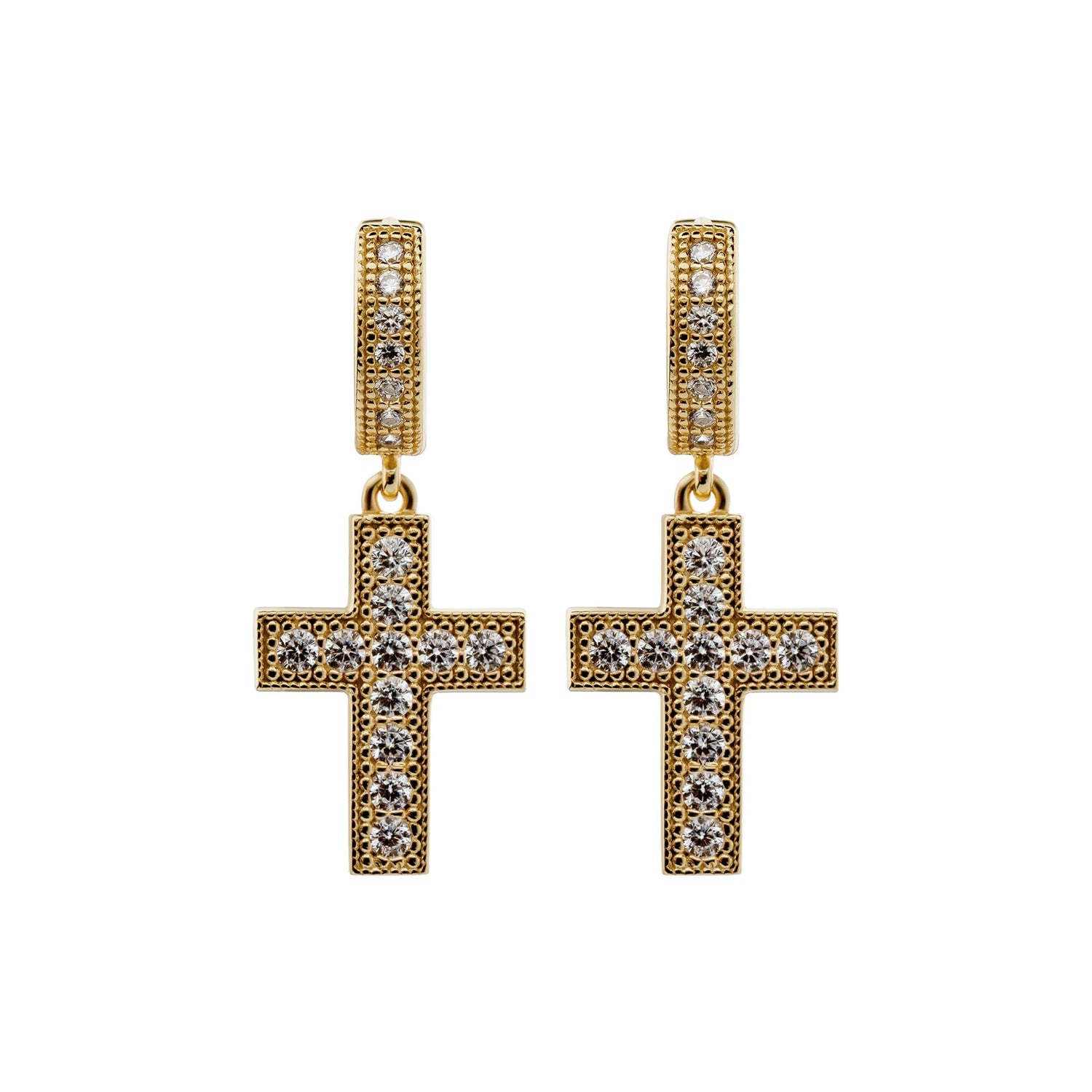 Divine Cross Earrings Earrings Morf Jewelry 