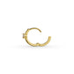 Harmony Huggie Earrings with 14K gold finish and CZ stones.