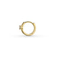 Harmony Huggie Earrings, 925 sterling silver with 14K gold finish, adorned with 5A quality CZ stones, 9mm size.