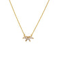 Marquise Flower Necklace with marquise diamond petals on 14k gold over brass.