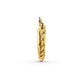 Mirage Twisted Hoop Earrings in gold-plated stainless steel, hypoallergenic and tarnish-free.