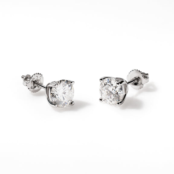 Moissanite Stud Earrings Earrings Morf Jewelry 0.1ct + 0.1ct 