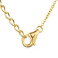 Nacre Flower Necklace with 14K gold-plated chain and iridescent Mother-of-Pearl pendant.