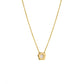 Nacre Flower Necklace with 14K gold-dipped brass chain featuring a Mother-of-Pearl floral pendant.