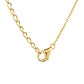 Nacre Flower Necklace with Mother-of-Pearl pendant on 14K gold-dipped chain.