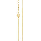 Nacre Flower Necklace with Mother-of-Pearl pendant on 14K gold-dipped chain.