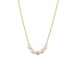 Dainty freshwater pearl bead necklace with 14K gold over brass chain.