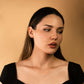 Dainty freshwater pearl bead necklace on woman, 14K gold chain, minimalist jewelry.