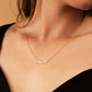 Dainty freshwater pearl bead necklace with 14K gold over brass chain.