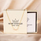 Dainty freshwater pearl bead necklace with adjustable 14K gold over brass chain in gift box.