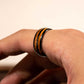 Whiskey Barrel Ring with wood inlay and black tungsten, 8MM men's wedding band.